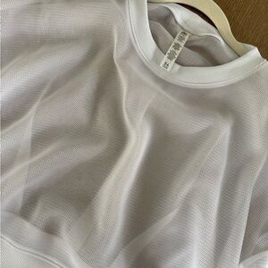 ALO Yoga White Mesh Sweatshirt